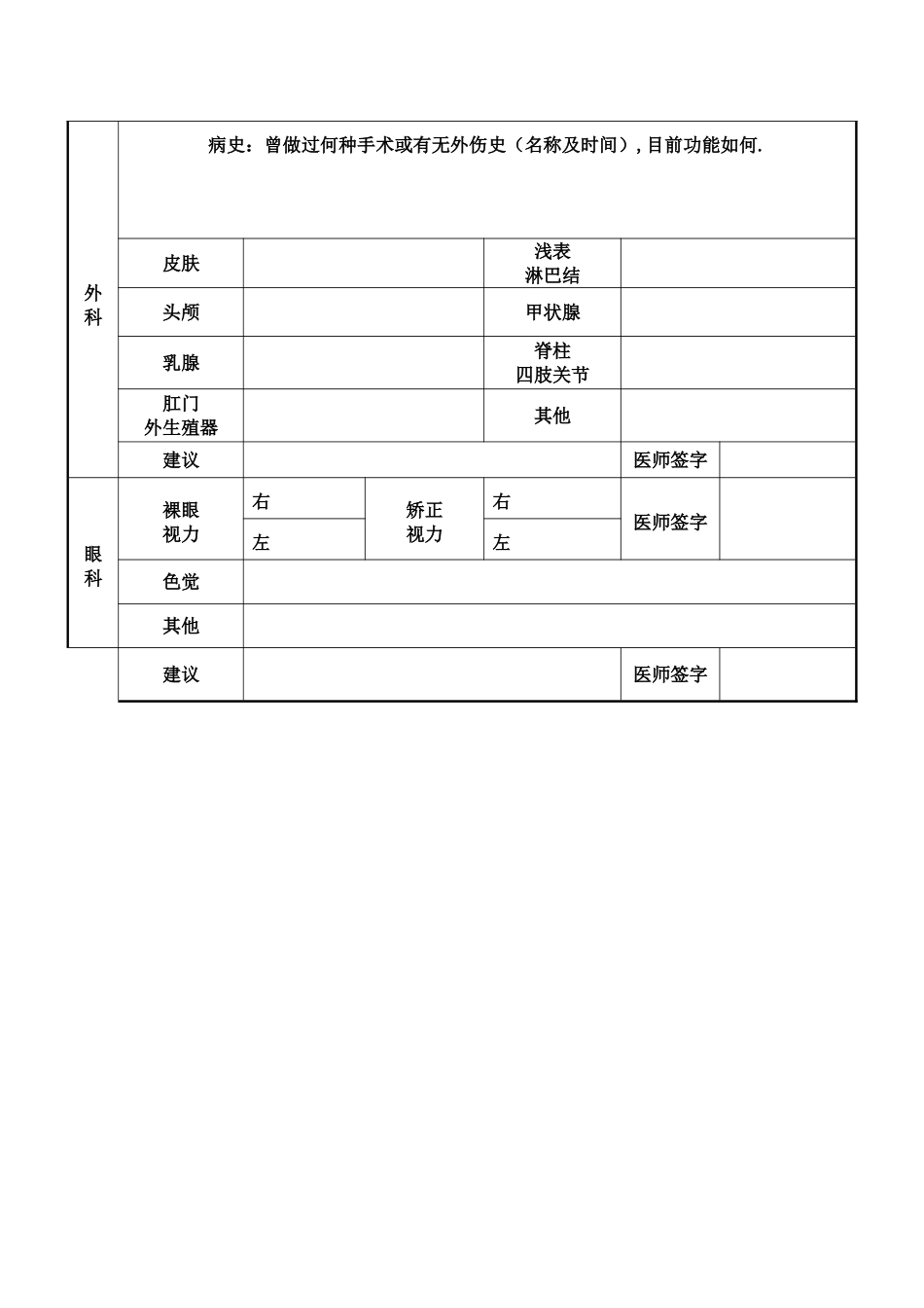 事业单位招录体检表_第3页