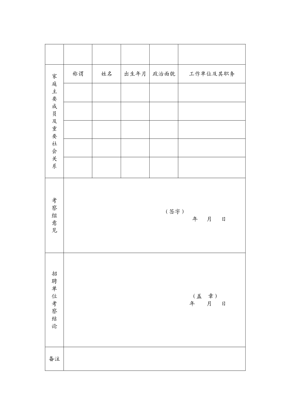 事业单位考察表12_第2页