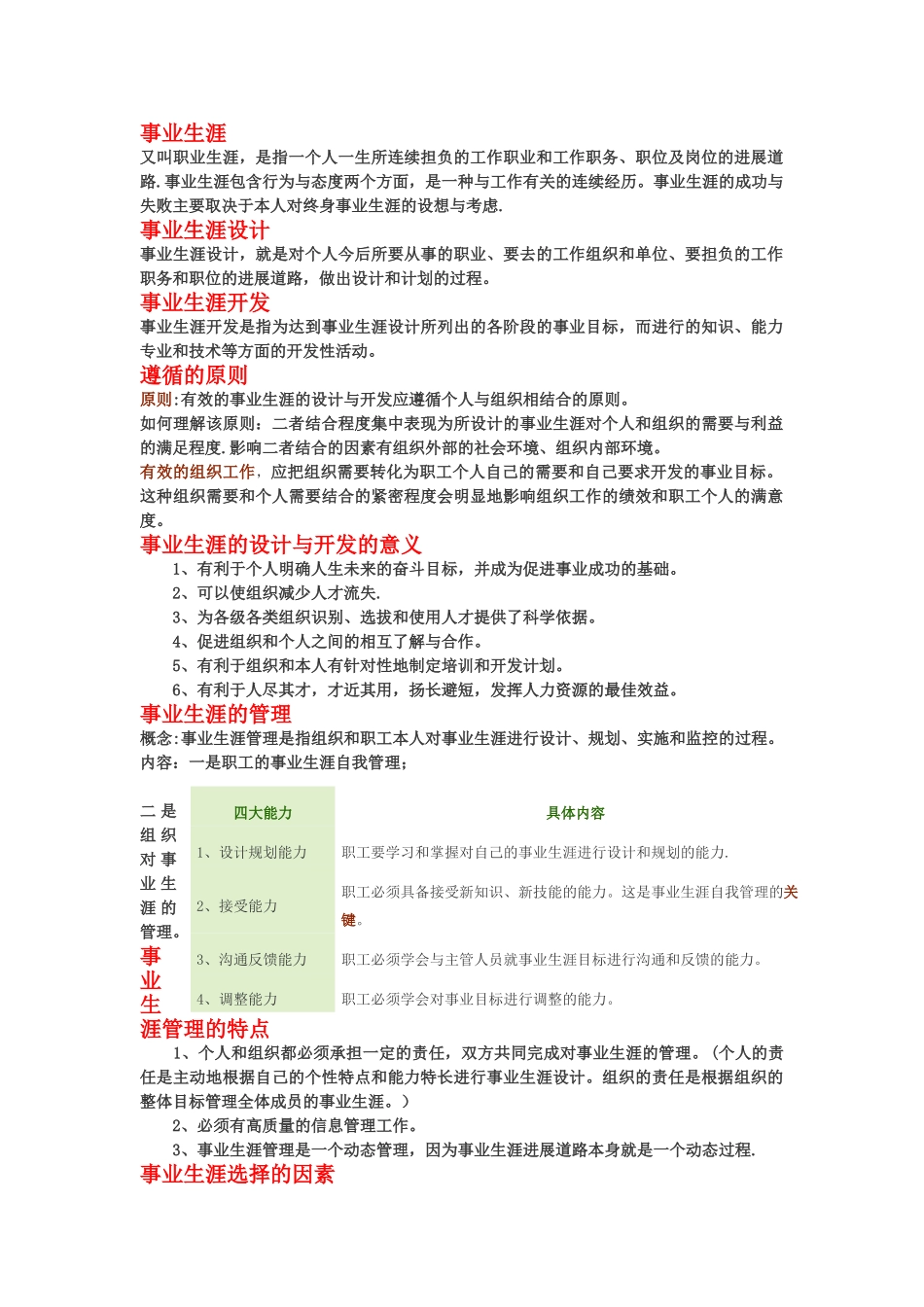 事业生涯的设计开发和管理_第1页