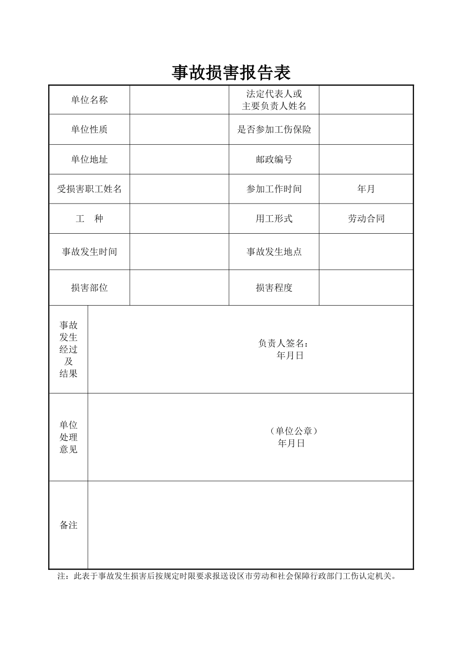 事故伤害报告表._第1页