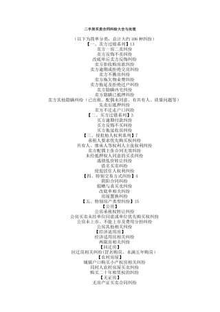 二手房买卖合同纠纷大全与处理