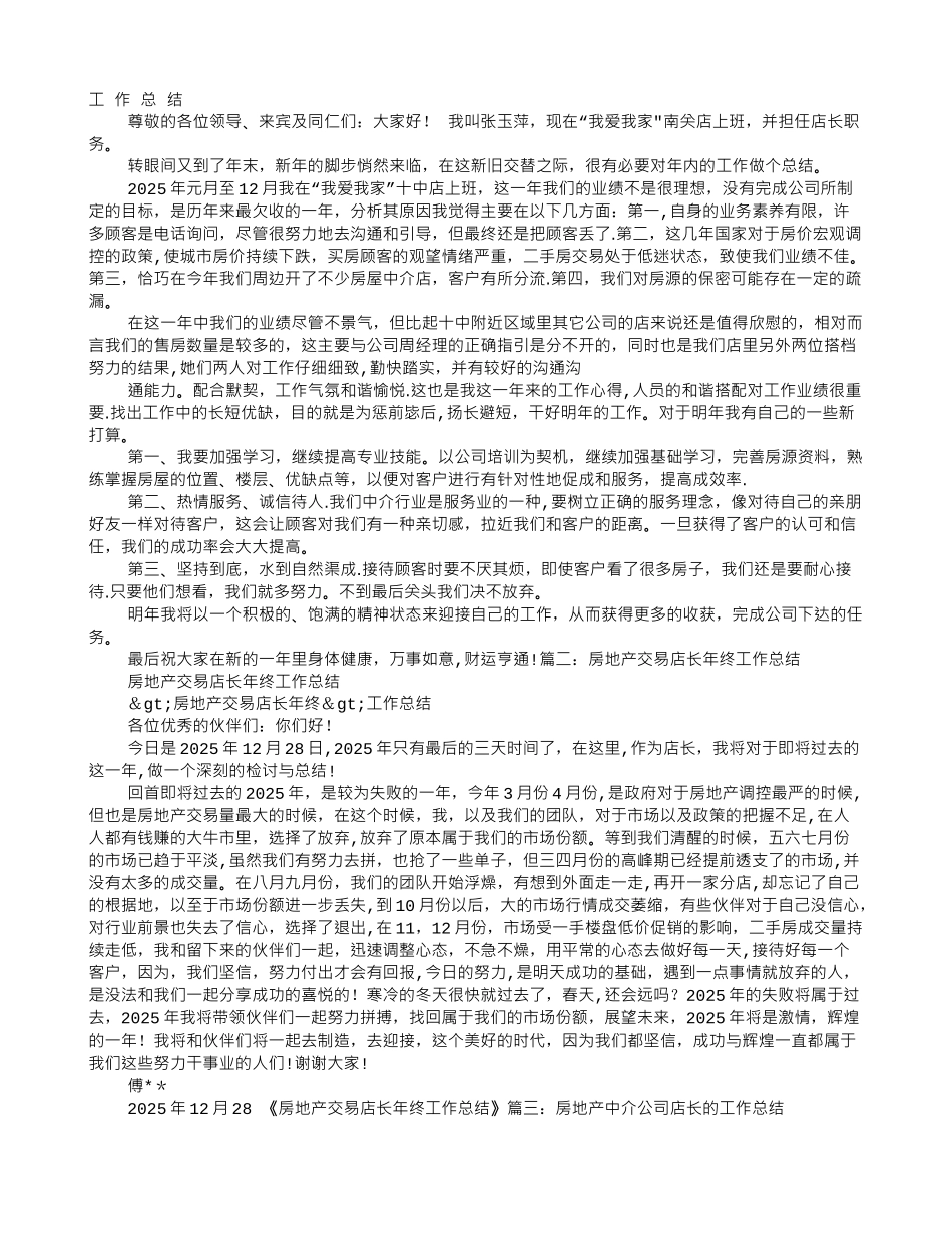 二手房销售店长年终总结_第1页