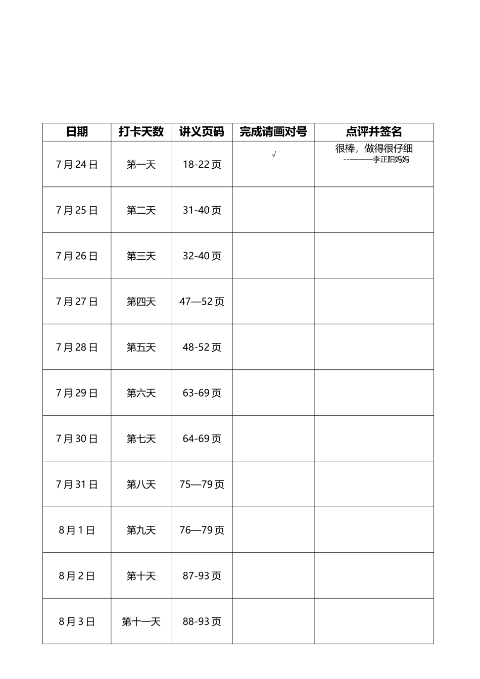 二期21天养成计划打卡表_第2页