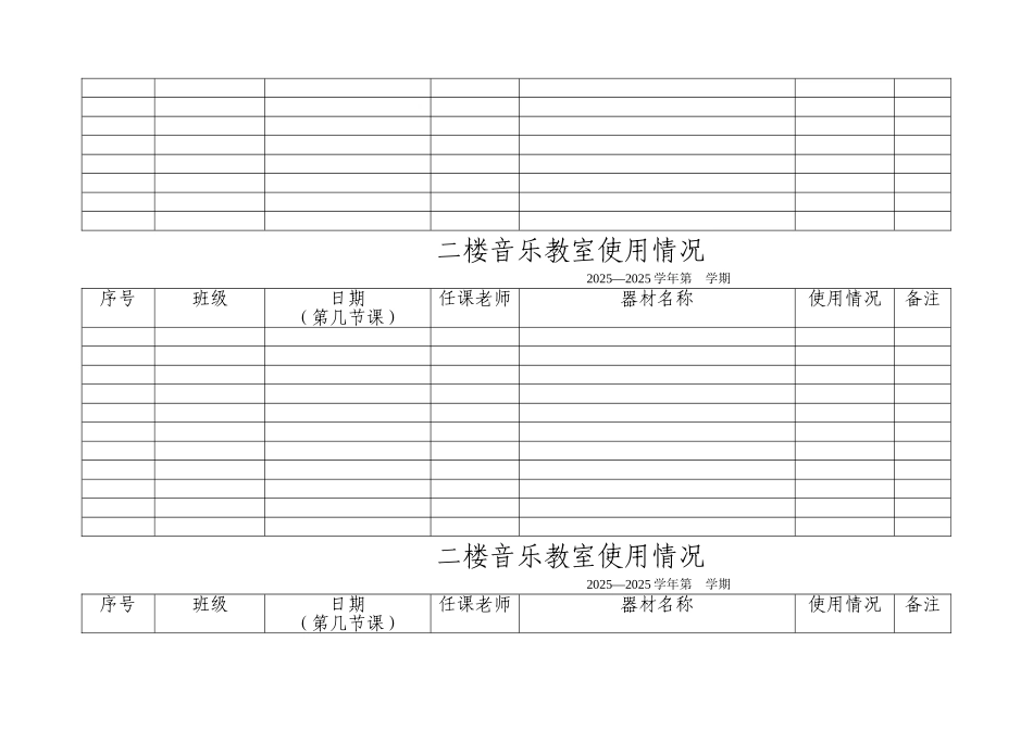 二楼音乐教室使用情况登记表_第2页