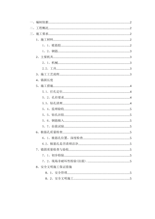 二次结构植筋方案05660