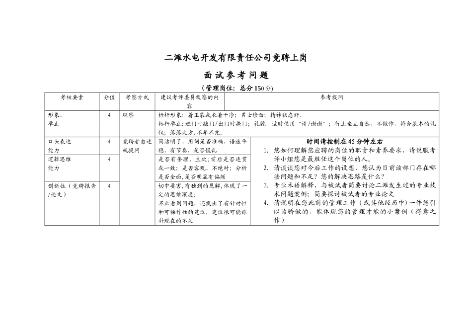 二滩水电开发有限责任公司竞聘上岗考核要素new_第3页