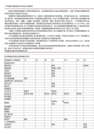 二甲双胍与碘造影剂合用时的注意事项