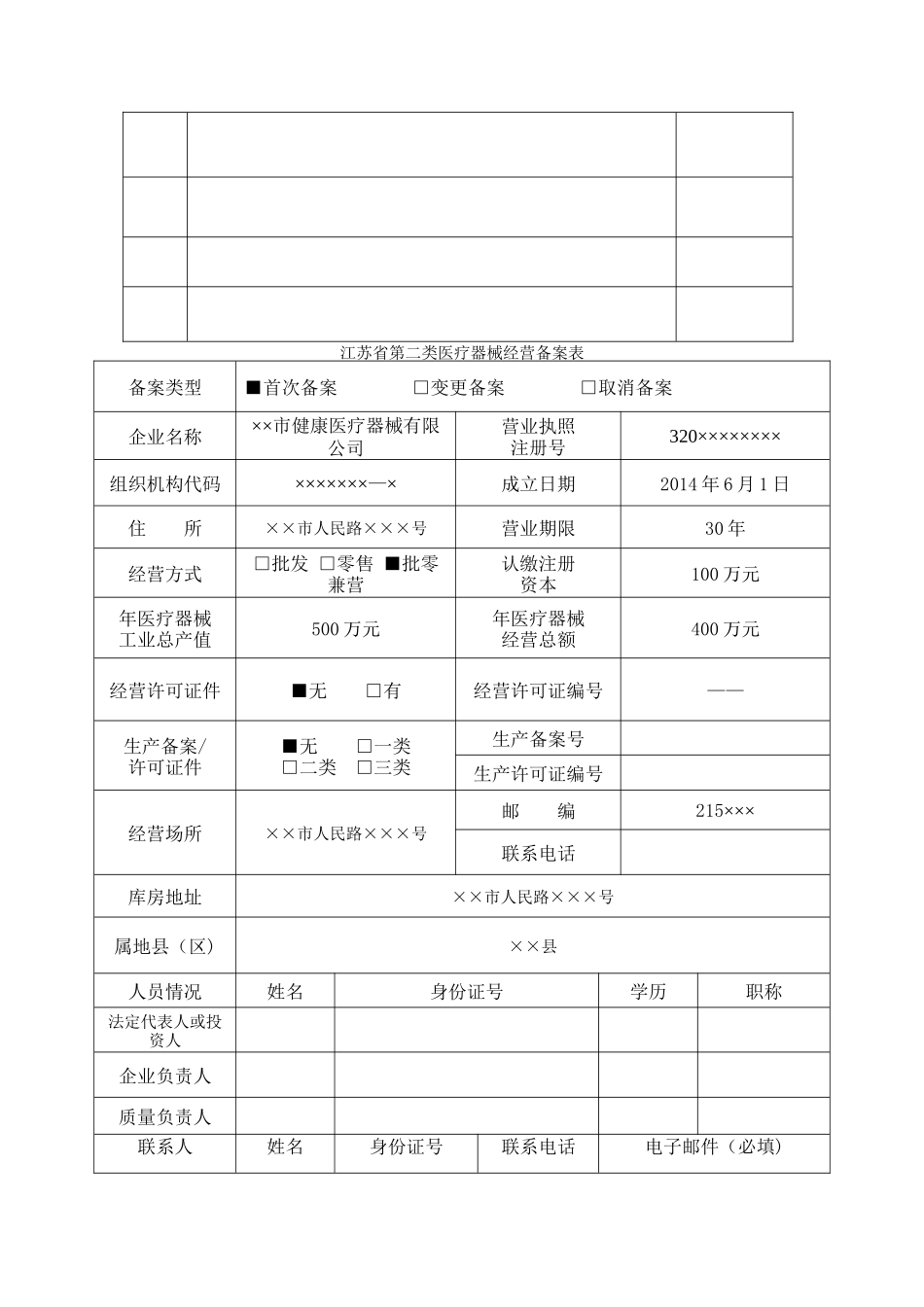 二类医疗器械备案材料示范文本_第2页