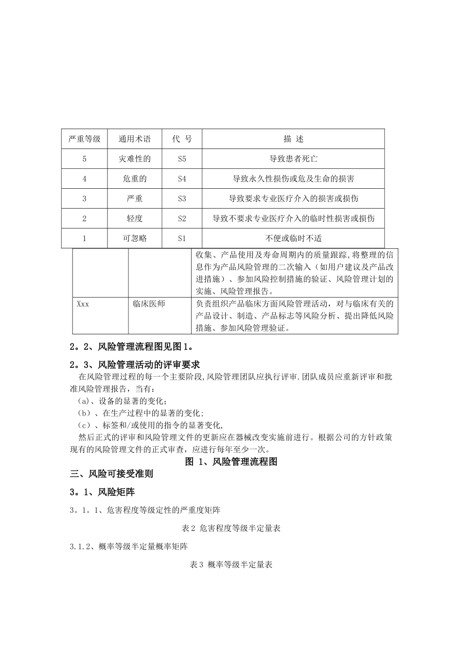 二类医疗器械风险管理报告模板_第3页