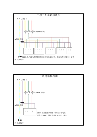 二级、三级电箱接线图