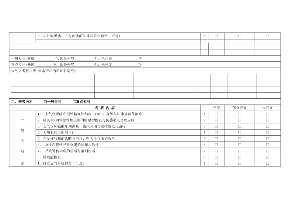二级综合医院临床科室技术标准分科项目考核_第2页