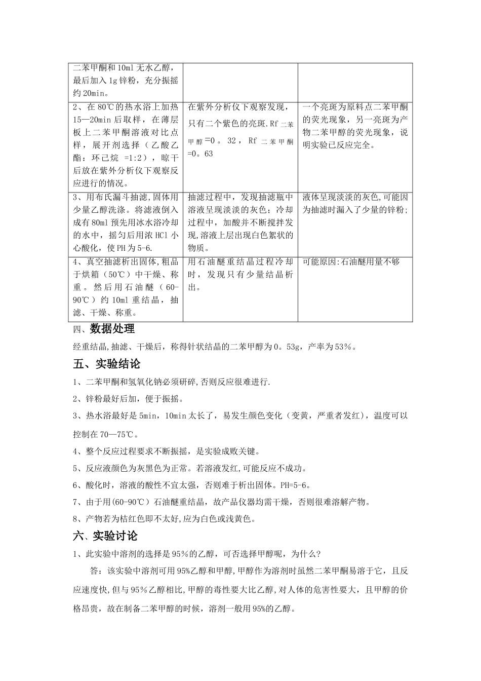 二苯甲醇的制备_第2页