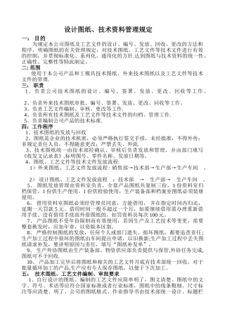 于图纸回收等管理规定