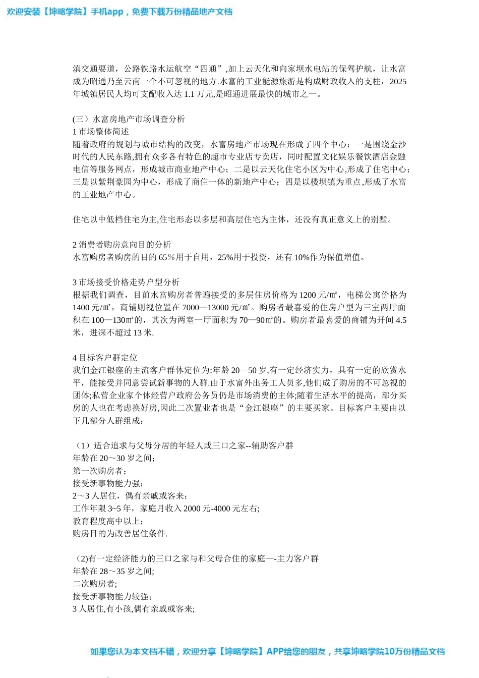 云南水富房地产营销策划方案_第2页