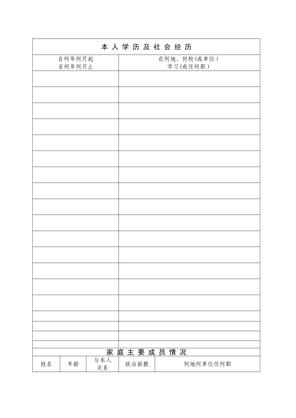 云南省普通高等学校毕业生登记表_第3页