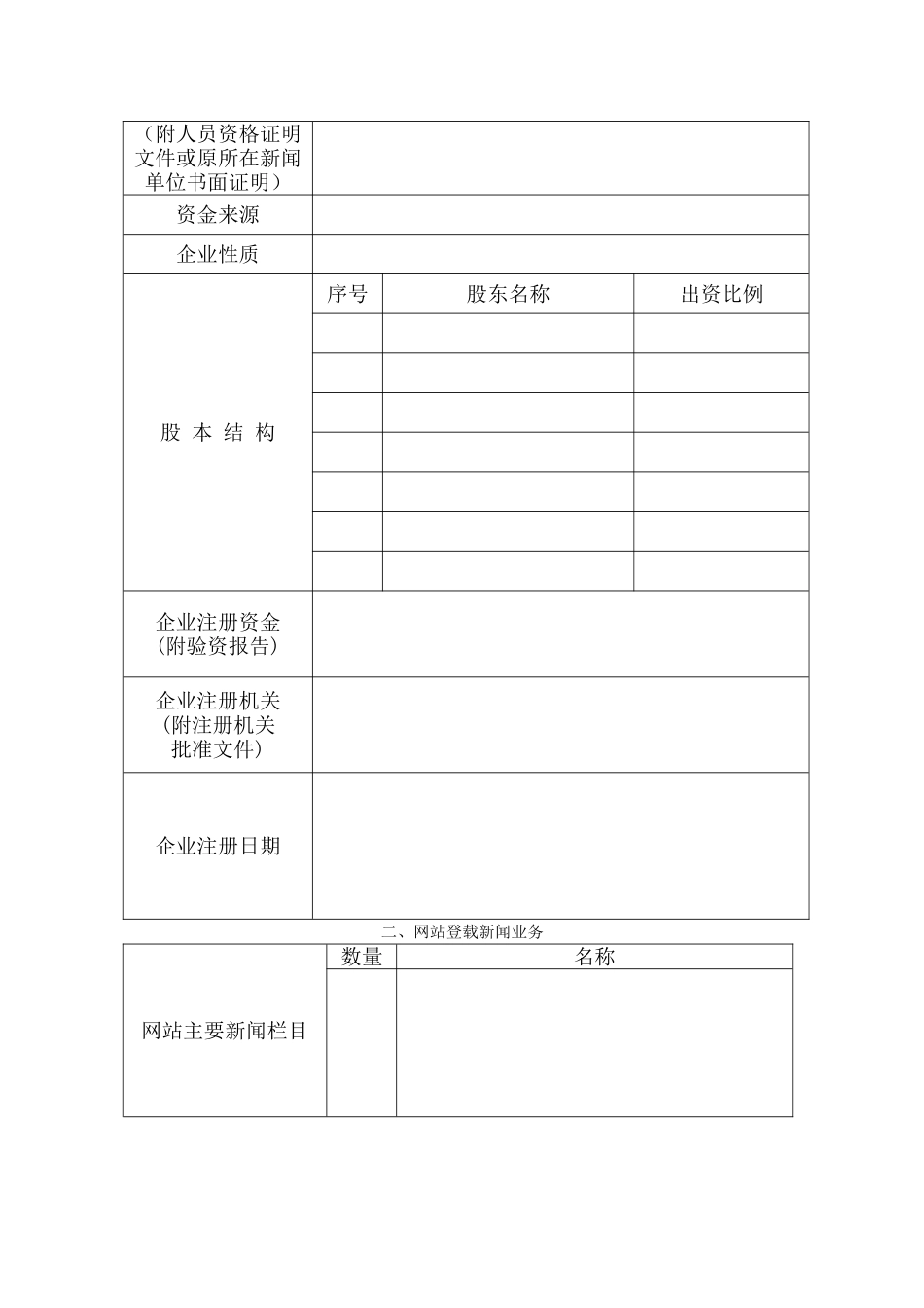 互联网新闻信息服务业务申请表_第3页