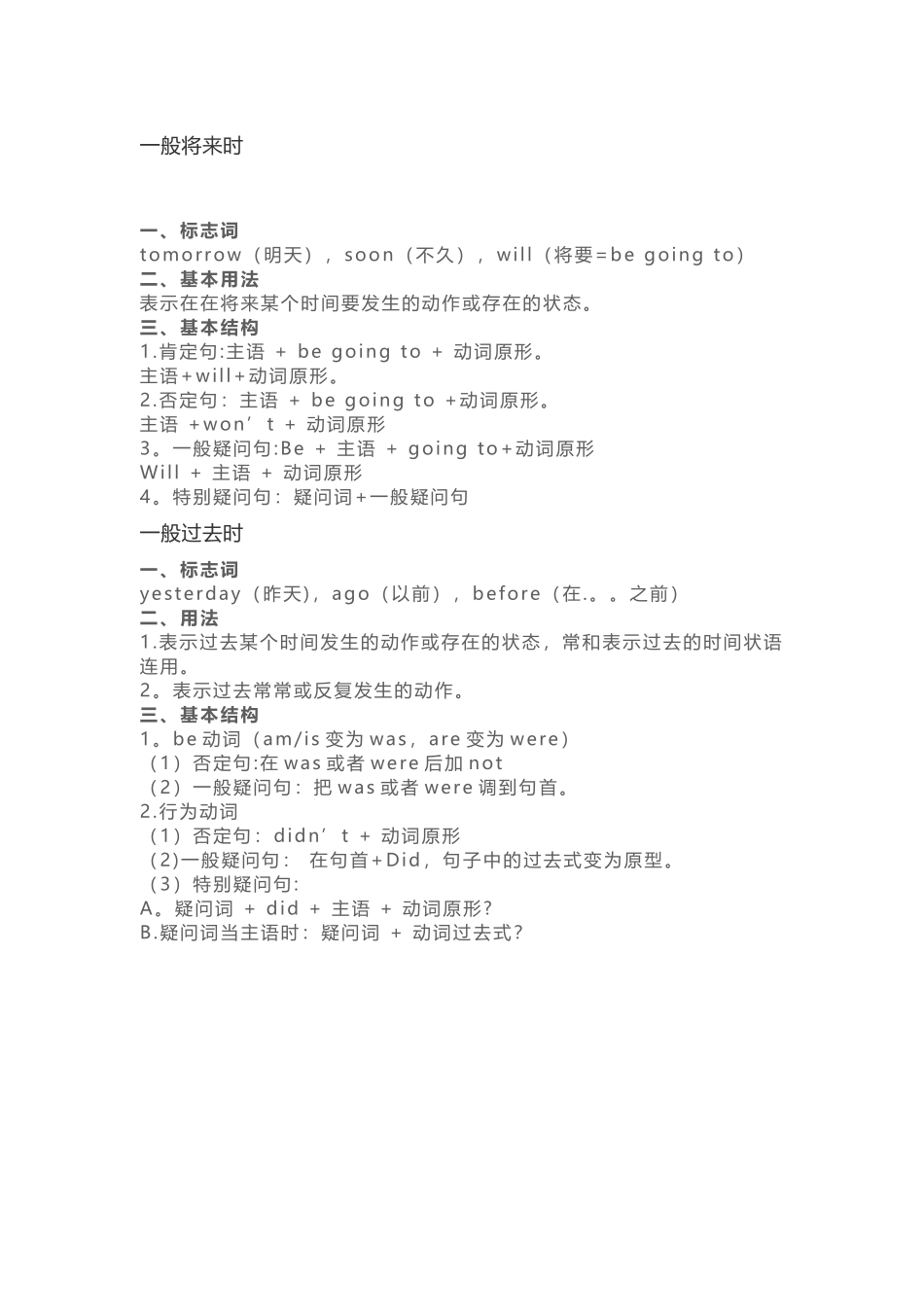 五张思维导图-轻松熟记小学四大时态_第2页