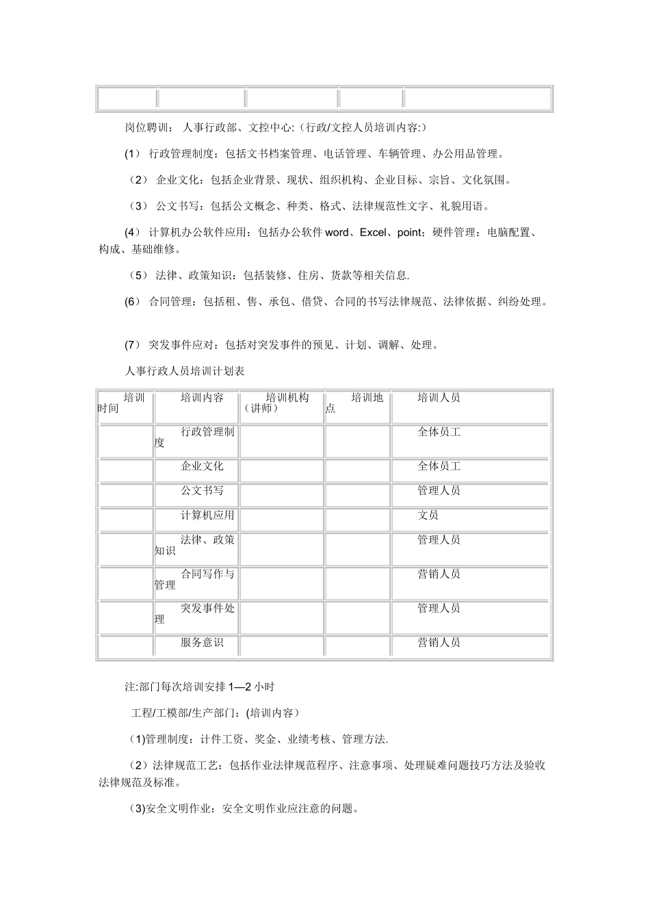五强全屋云整装员工培训计划书_第3页