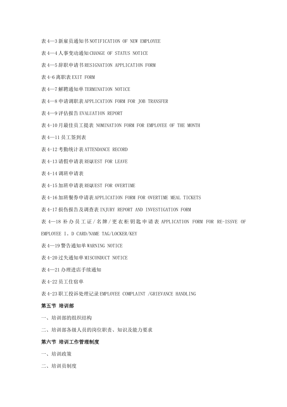 五星级酒店人力资源部管理规范及标准程序_第2页