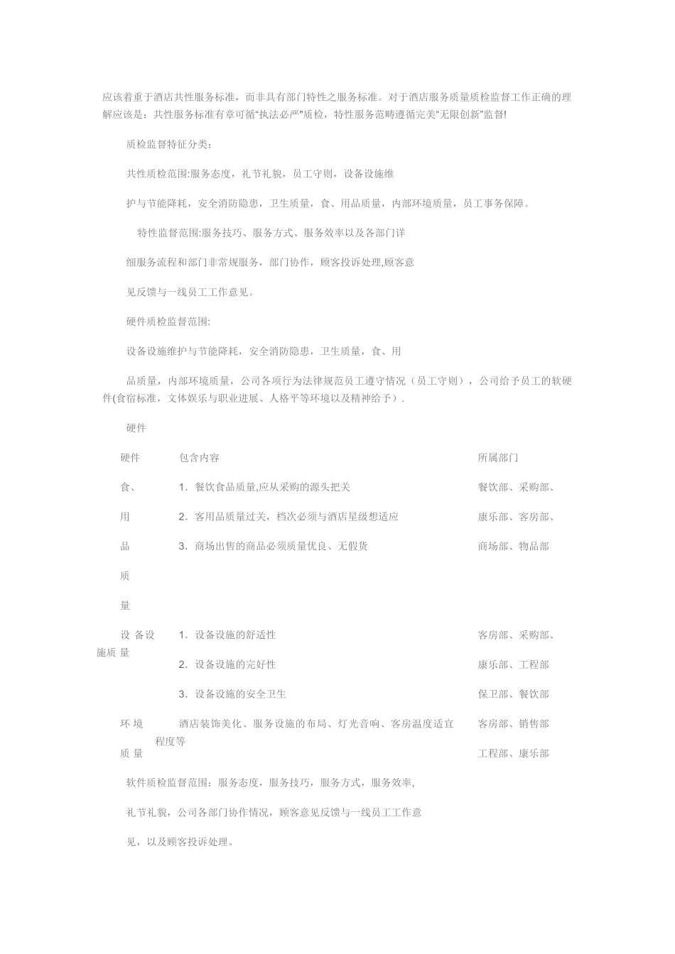 五星级酒店质检监督工作开展、实施计划_第2页