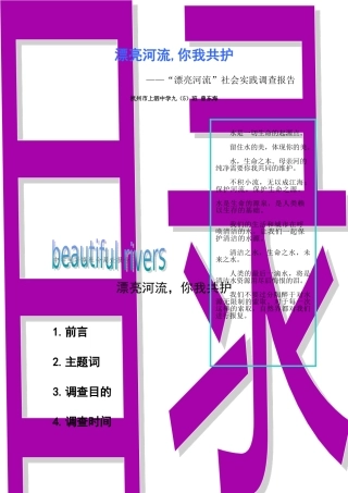 五水共治社会实践报告