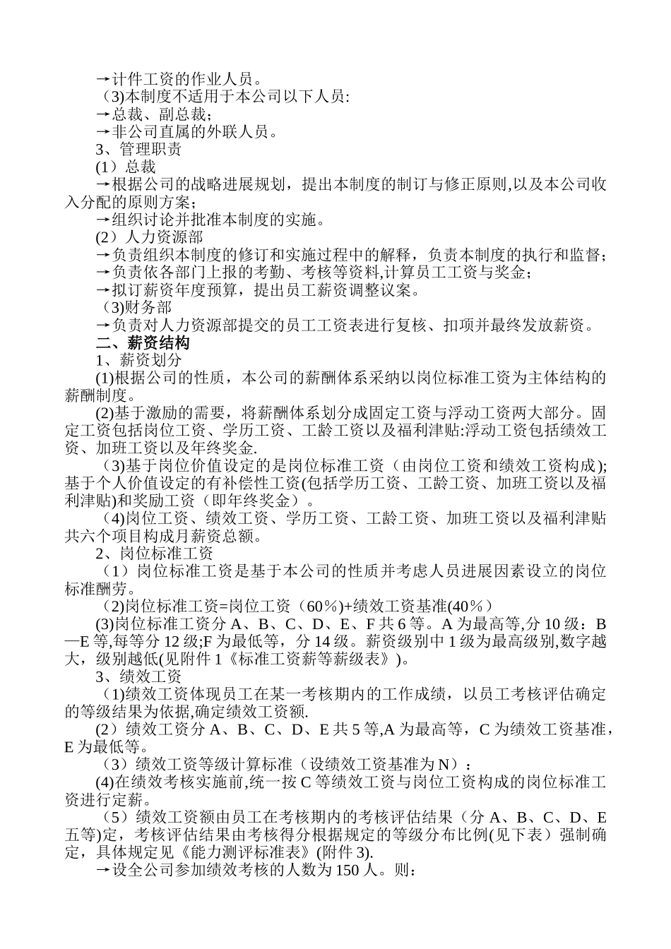 五金制品企业薪酬体系设计案例_第2页