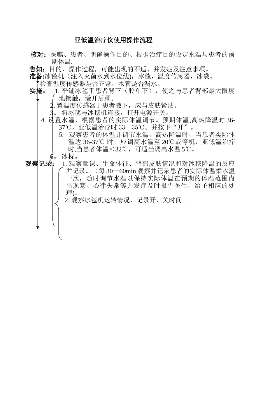 亚低温治疗仪使用操作流程_第1页