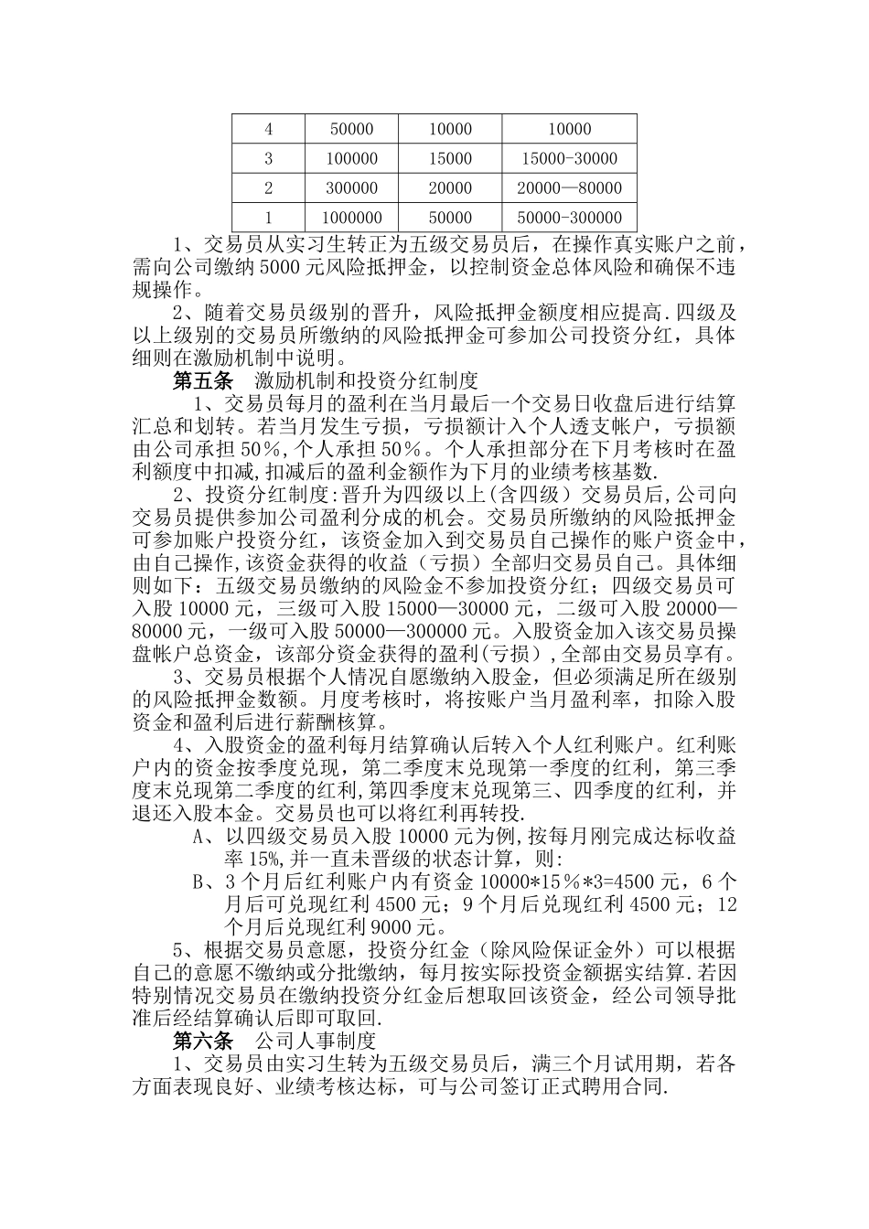 交易员薪酬标准及激励制度_第3页