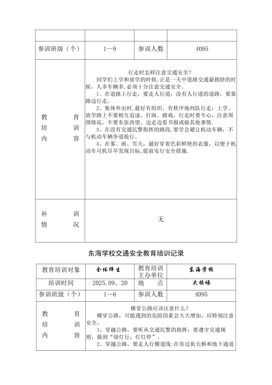 交通安全培训记录_第2页