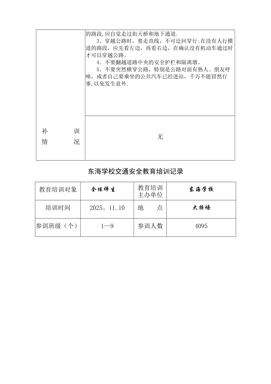 交通安全培训记录_第3页