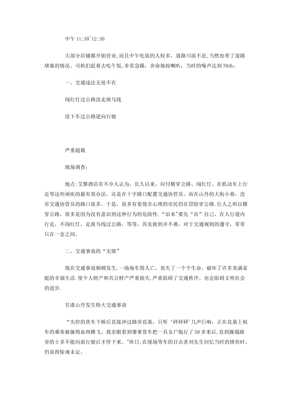 交通安全调查报告_第2页