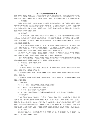 产业发展调研方案