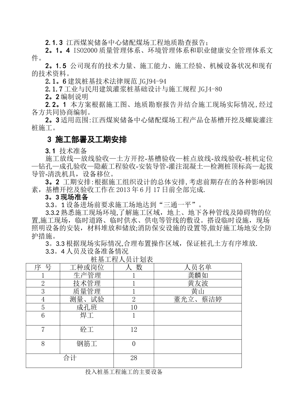 产品仓土方开挖及螺旋灌注桩方案_第2页