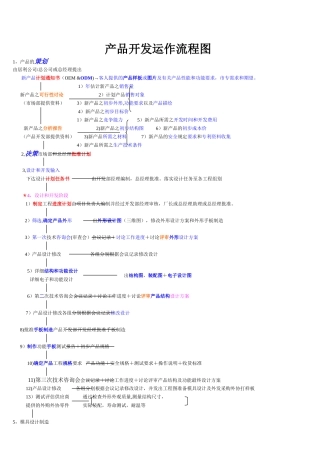 产品开发运作流程图