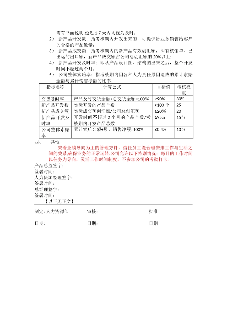 产品总监薪酬绩效方案-_第2页