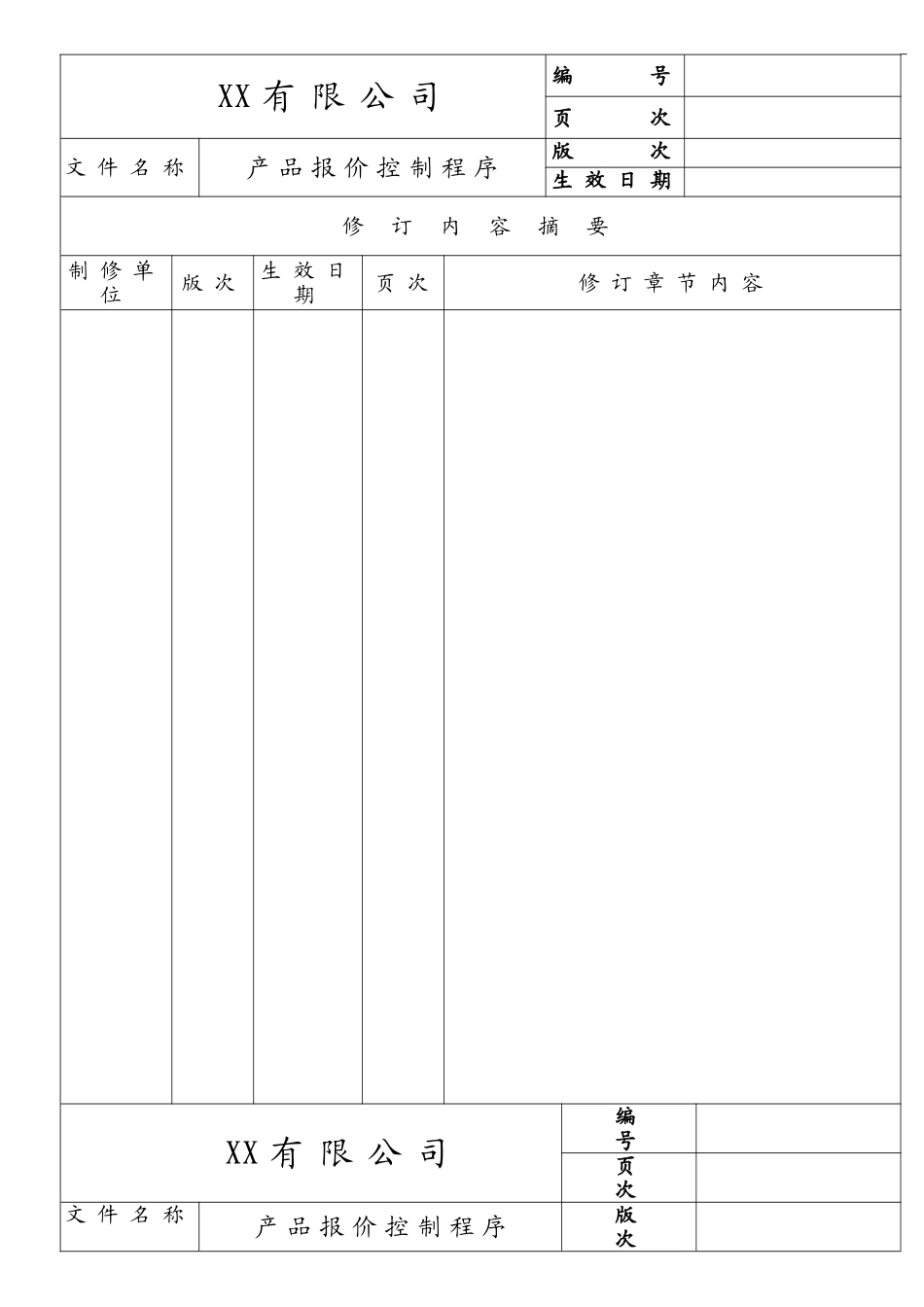 产品成本报价核算制度与流程_第2页