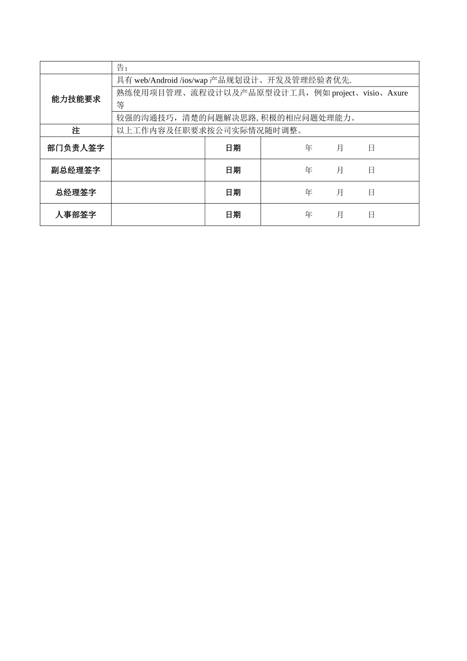 产品经理-岗位职责说明书_第2页