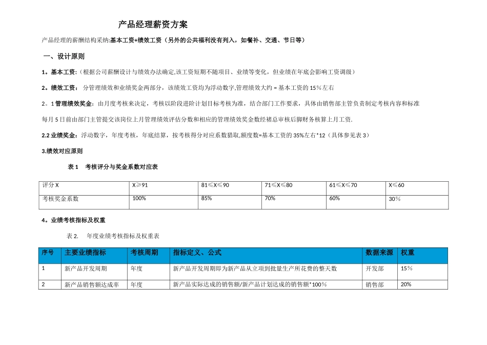 产品经理薪资方案_第1页