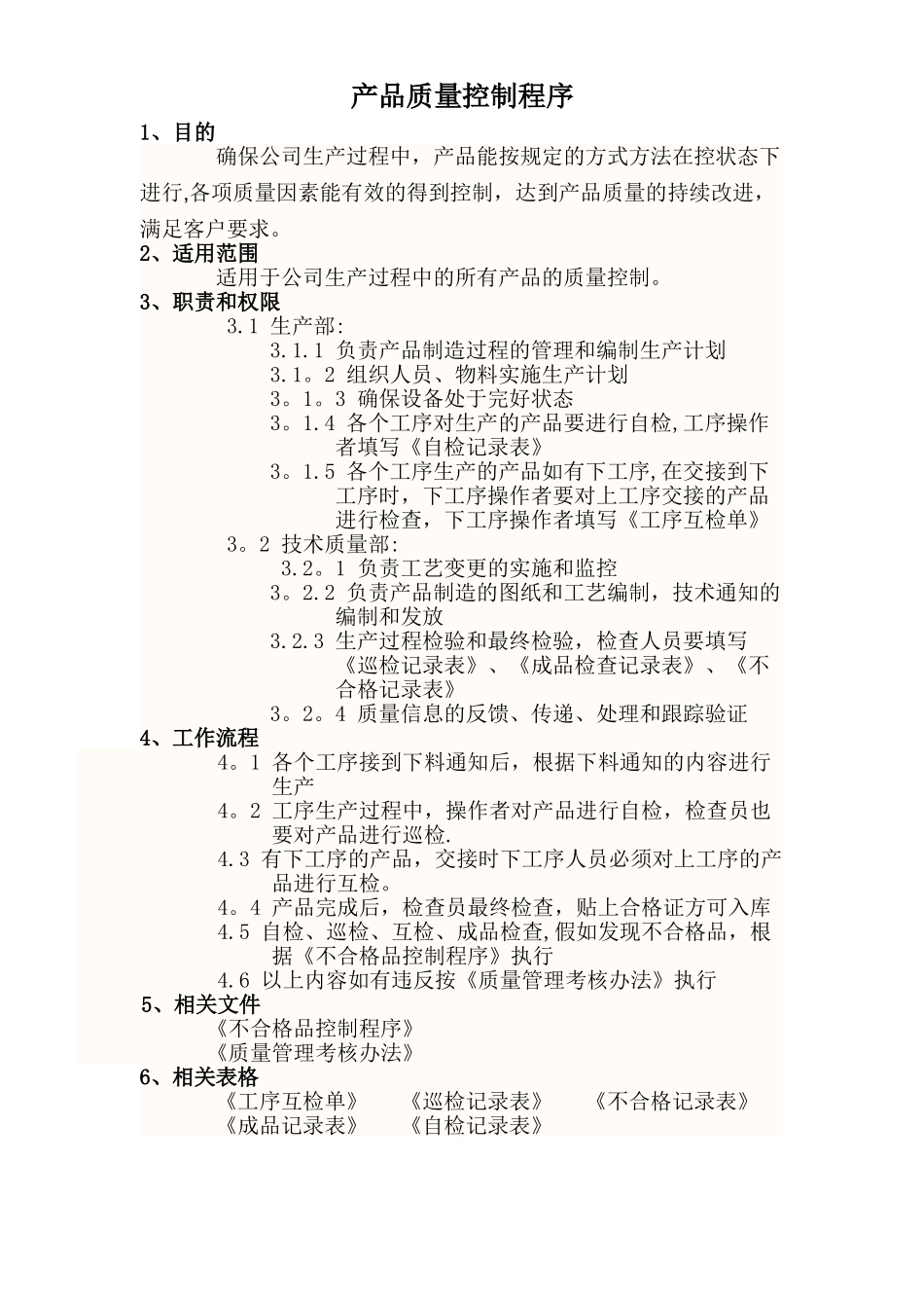 产品质量控制程序_第1页