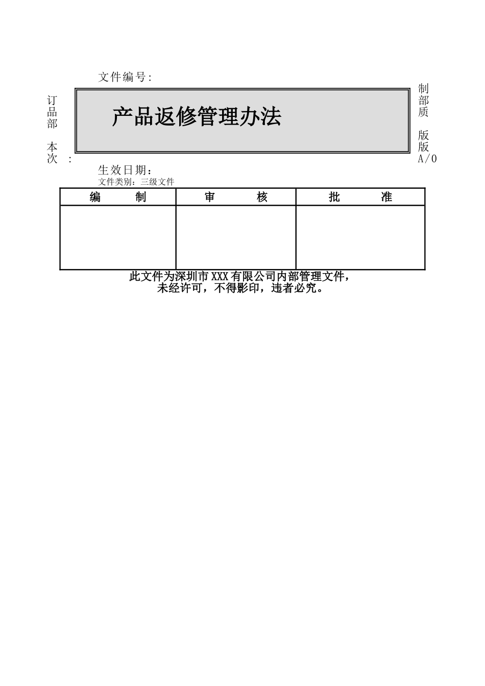 产品返修管理流程_第1页