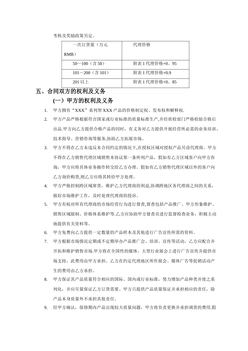 产品销售代理合同范本97523_第2页