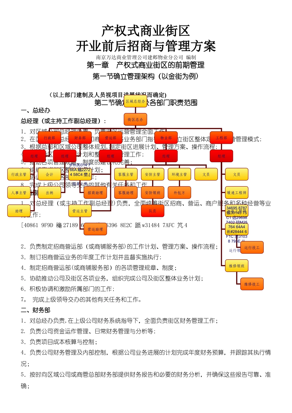产权式商业街区开业前后招商与管理方案-21页_第1页