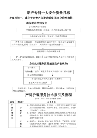 产科十大安全目标的指引与流程