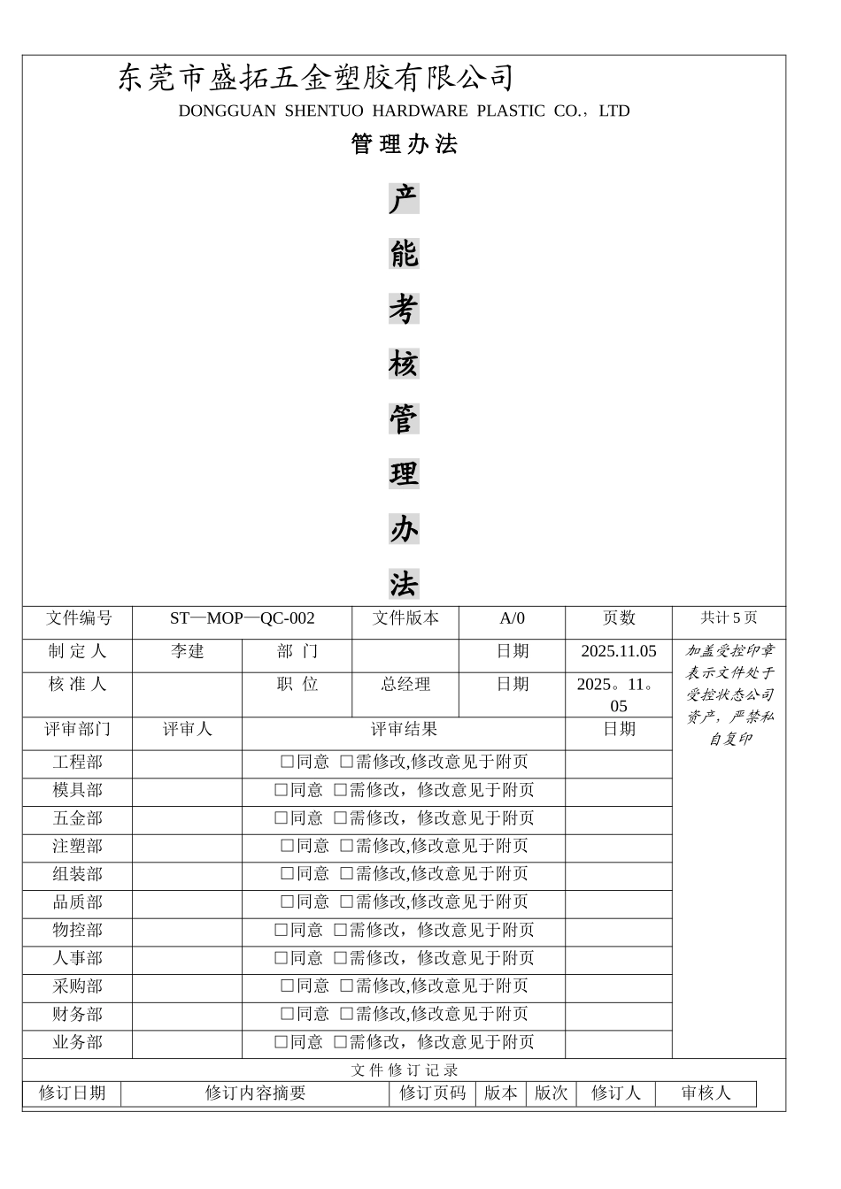 产能考核管理办法1104_第1页