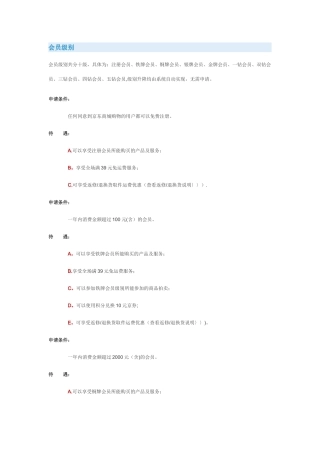 京东会员和积分制度
