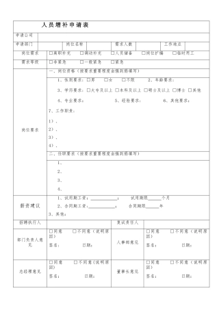 人-员-增-补-申-请-表
