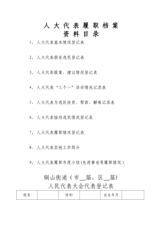 人-大-代-表-履-职-档-案