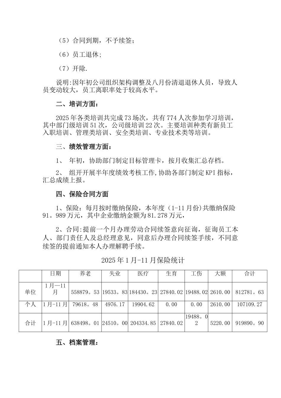 人事专员年度工作总结_第2页