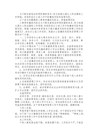 人事劳资廉政风险点