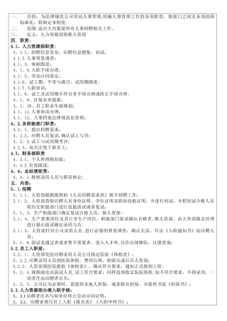 人事招聘流程管理制度